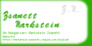 zsanett markstein business card